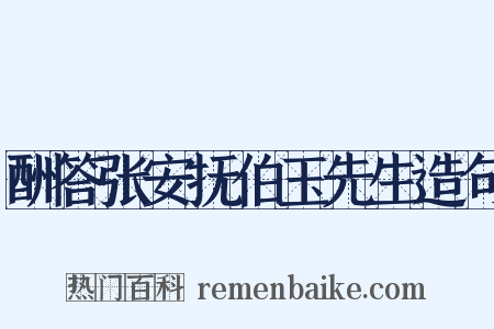 酬答张安抚伯玉先生造句是什么意思的图片